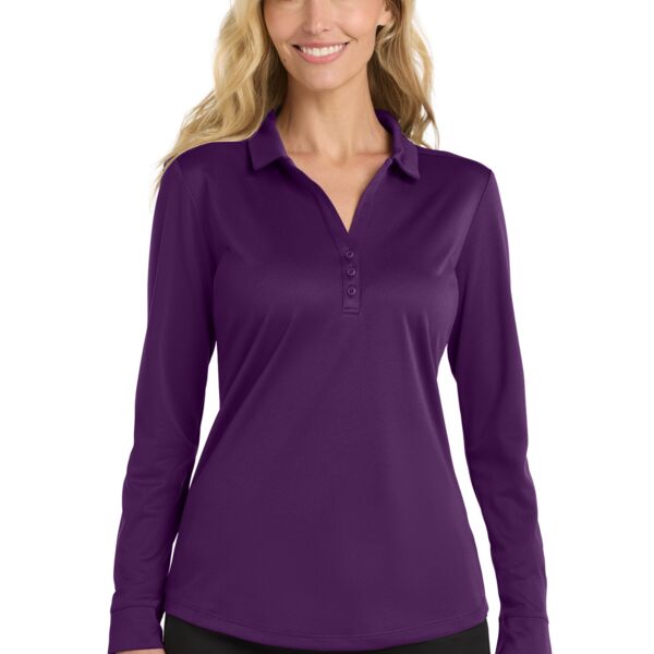 Ladies Silk Touch ™ Performance Long Sleeve Polo Thumbnail